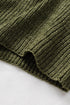 Zipped Turtleneck Drop Shoulder Knit Sweater
